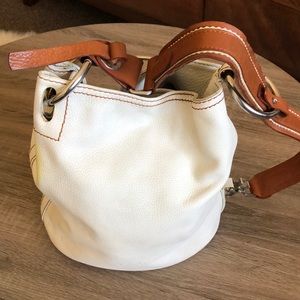 Elegant Cats Cream and Camel Bucket Purse